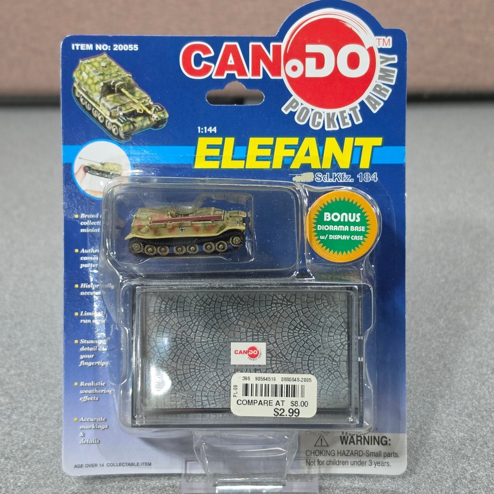 Can.Do Elefant Sd.Kfz. 184 Pocket Army 1:144 Green Camo NEW Diorama Base 20055